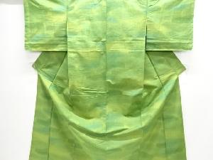 霞模様織り出し手織り紬着物